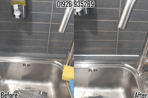 Silicone replacement, grout re-colouring & tile cleaning in Offchurch, Leamington Spa & Warwickshire 01926 935289