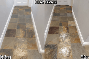 Slate floor stripping cleaning sealing and polishing in cubbington Leamington Spa & Warwickshire 01926 935289