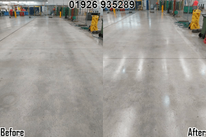Concrete floor cleaning, sealing & polishing in Leamington Spa & Warwickshire 01926 935289